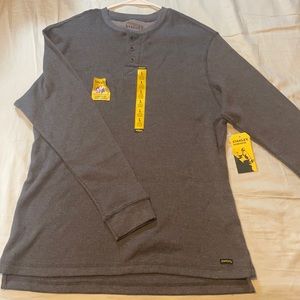 Men’s L grey long sleeve Stanley Henley shirt